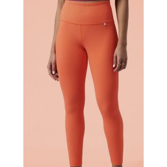 Athleta x Alicia Keys Women Orange Active Leggings Pants Small Halloween Fall - Picture 1 of 7
